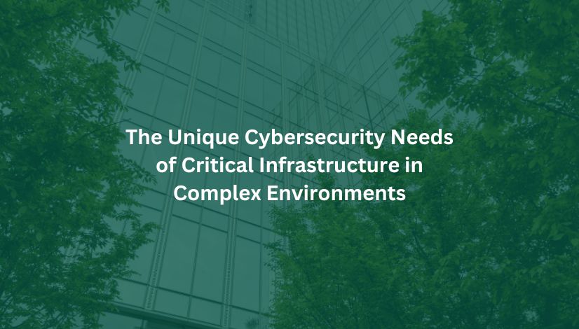 The Unique Cybersecurity Needs of Critical Infrastructure in Complex Environments