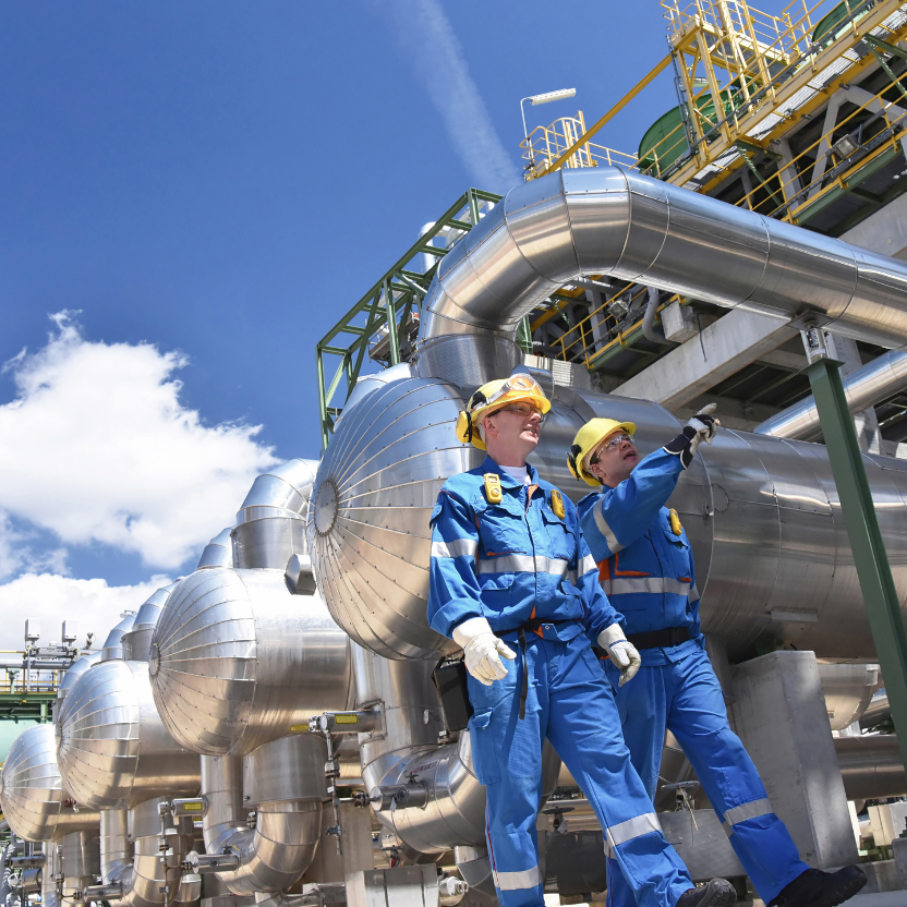 Oil and gas with people